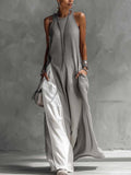 The Gray Color Block Maxi