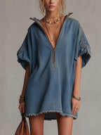 The Washed Blue Denim Mini
