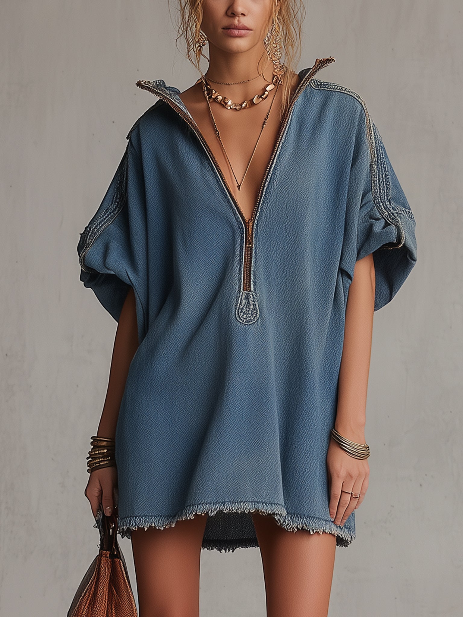 The Washed Blue Denim Mini