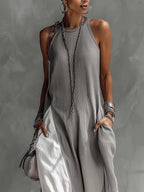 The Gray Color Block Maxi
