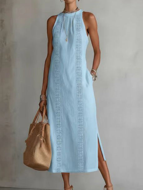 Sleeveless Linen Maxi Dress