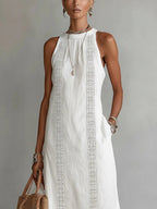 Sleeveless Linen Maxi Dress