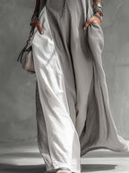 The Gray Color Block Maxi