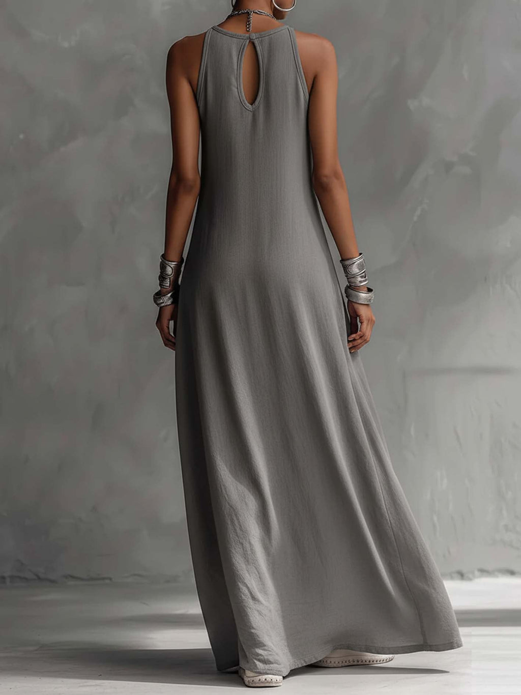 The Gray Color Block Maxi