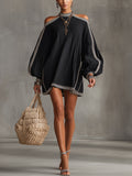 The Black Boho Lantern Dress