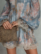 Romantic Floral Ruched Mini Dress