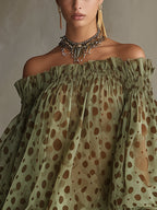 The Olive Polka Dot Dress