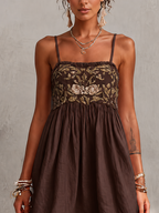 Embroidered Cami Mini Dress