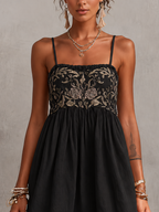 Embroidered Cami Mini Dress