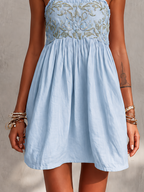 Embroidered Cami Mini Dress