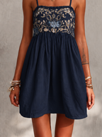 Embroidered Cami Mini Dress