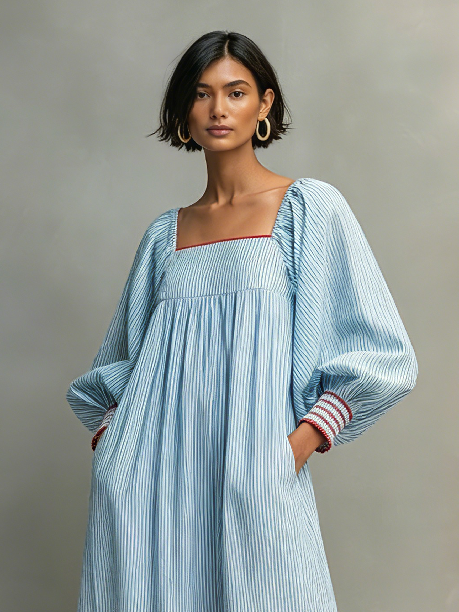 Two-Way Striped Mini Dress