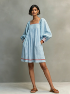 Two-Way Striped Mini Dress