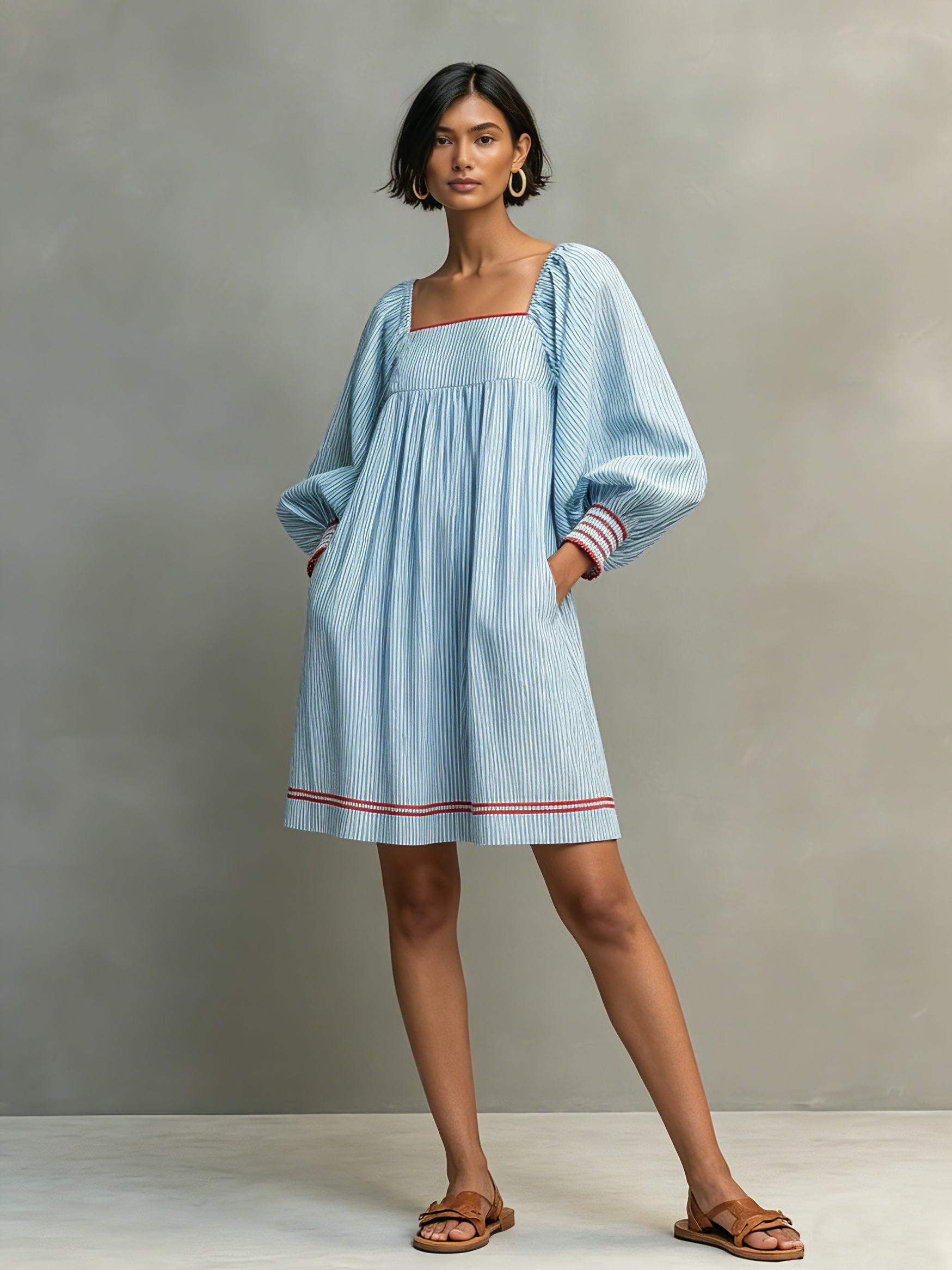 Two-Way Striped Mini Dress