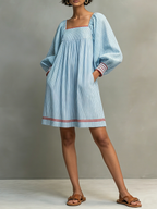 Two-Way Striped Mini Dress
