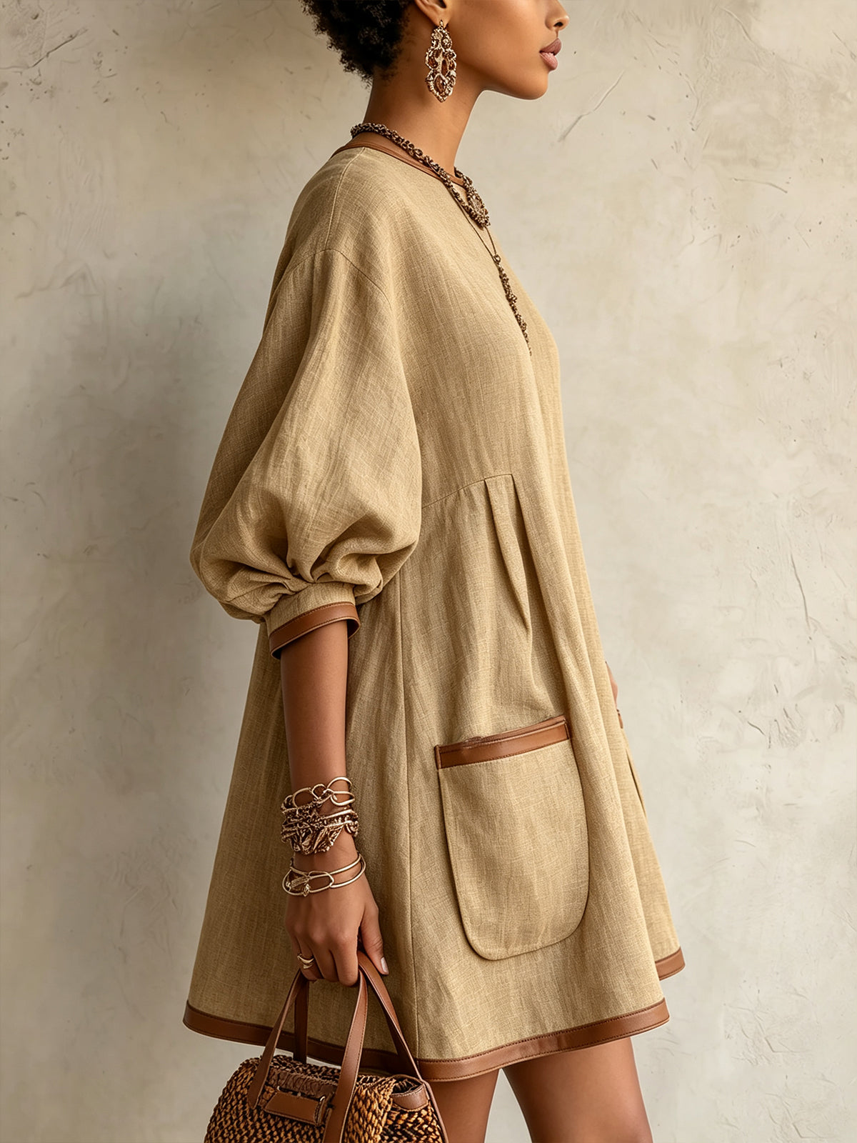 Oversized Pocket Mini Dress