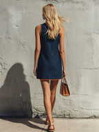 Retro Contrast Trim Mini Dress