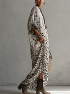 Gradient Leopard Chiffon Maxi Dress