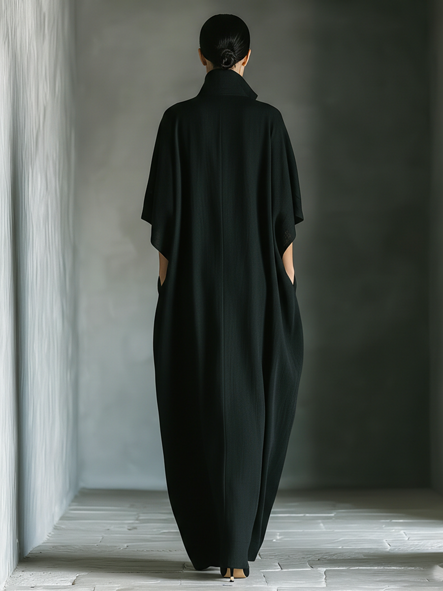 Cotton-Blend Kimono Maxi Dress