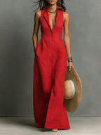 Linen Button-Front Shirt Dress