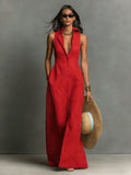 Linen Button-Front Shirt Dress