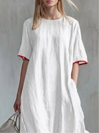 Casual Striped Patchwork Dress