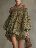 The Olive Polka Dot Dress